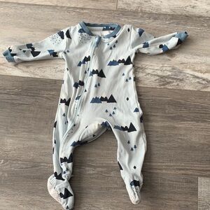 Blue Mountain Print Kids One Piece